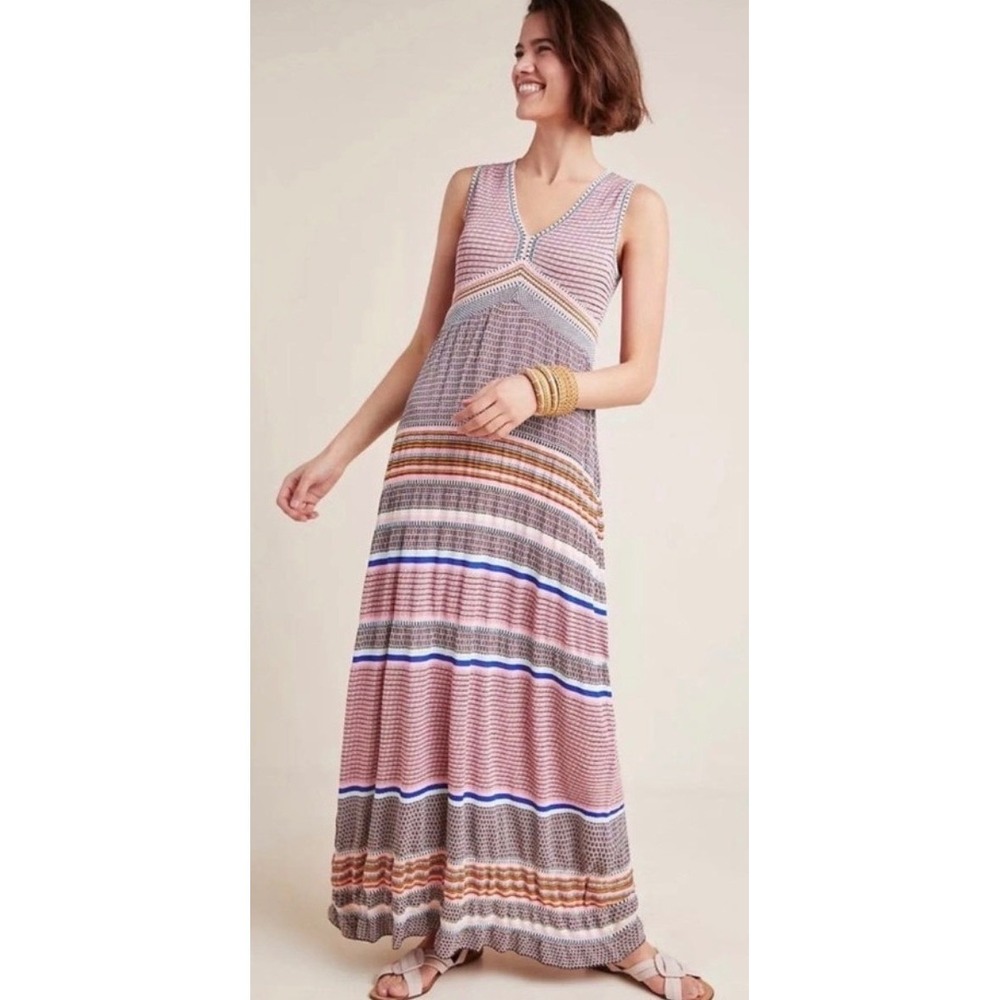 Anthropologie Aldomartins Sierra Knit Striped Maxi Dress XS‎